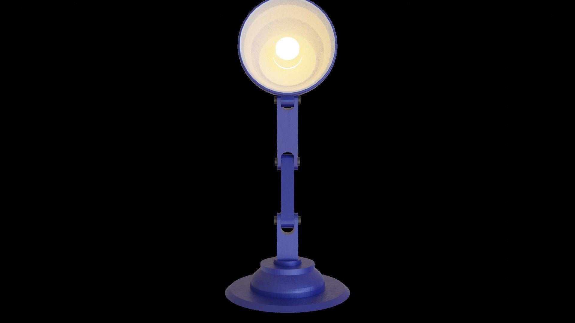 Table Lamp fully Rigged Low-poly 3D model_14