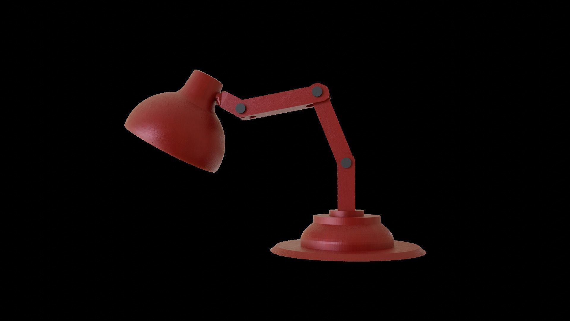 Table Lamp fully Rigged Low-poly 3D model_2