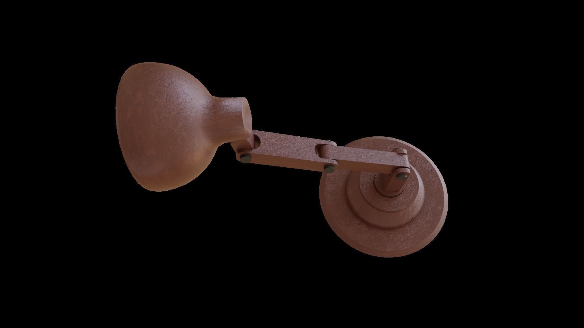 Table Lamp fully Rigged Low-poly 3D model_13