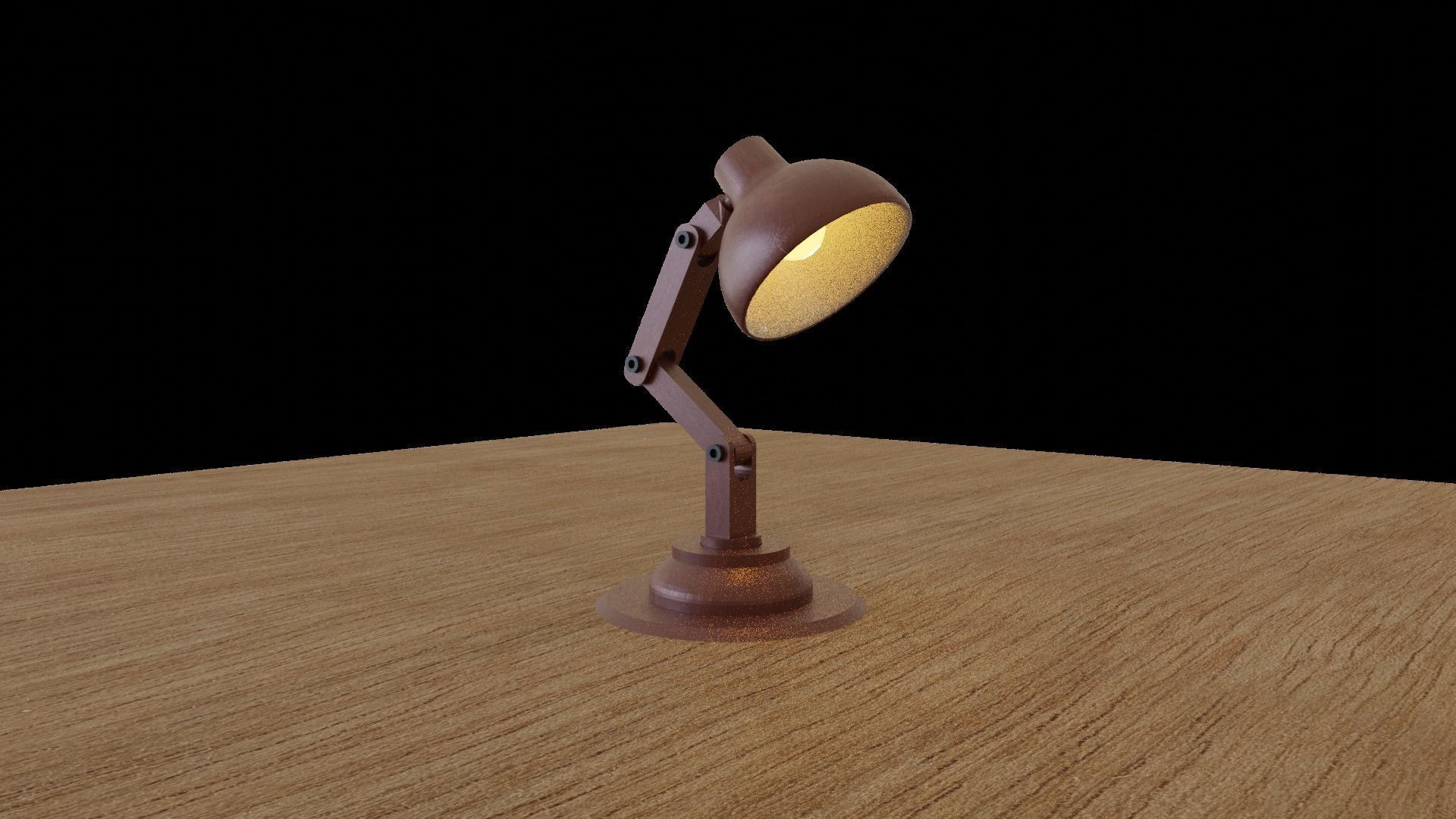 Table Lamp fully Rigged Low-poly 3D model_9