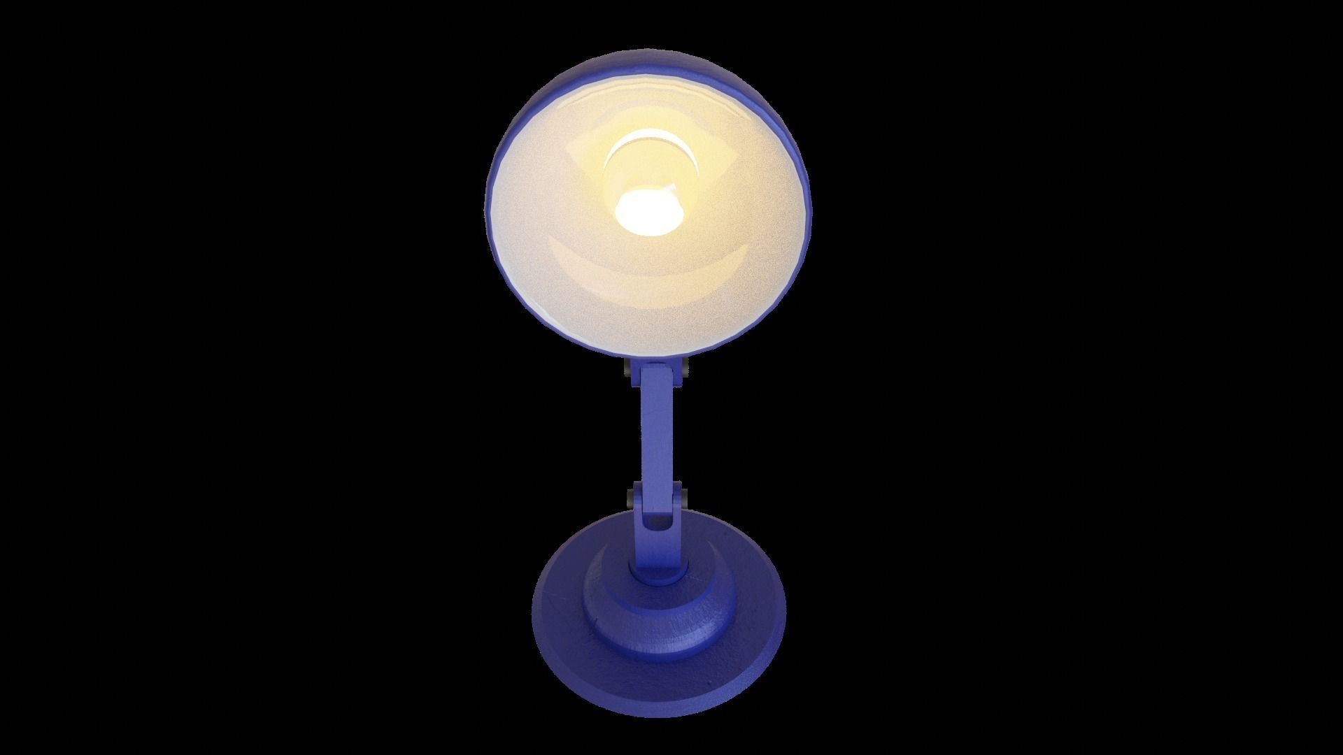 Table Lamp fully Rigged Low-poly 3D model_4