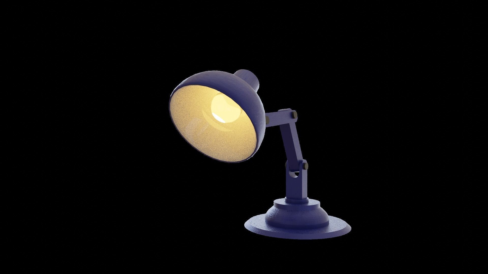 Table Lamp fully Rigged Low-poly 3D model_3