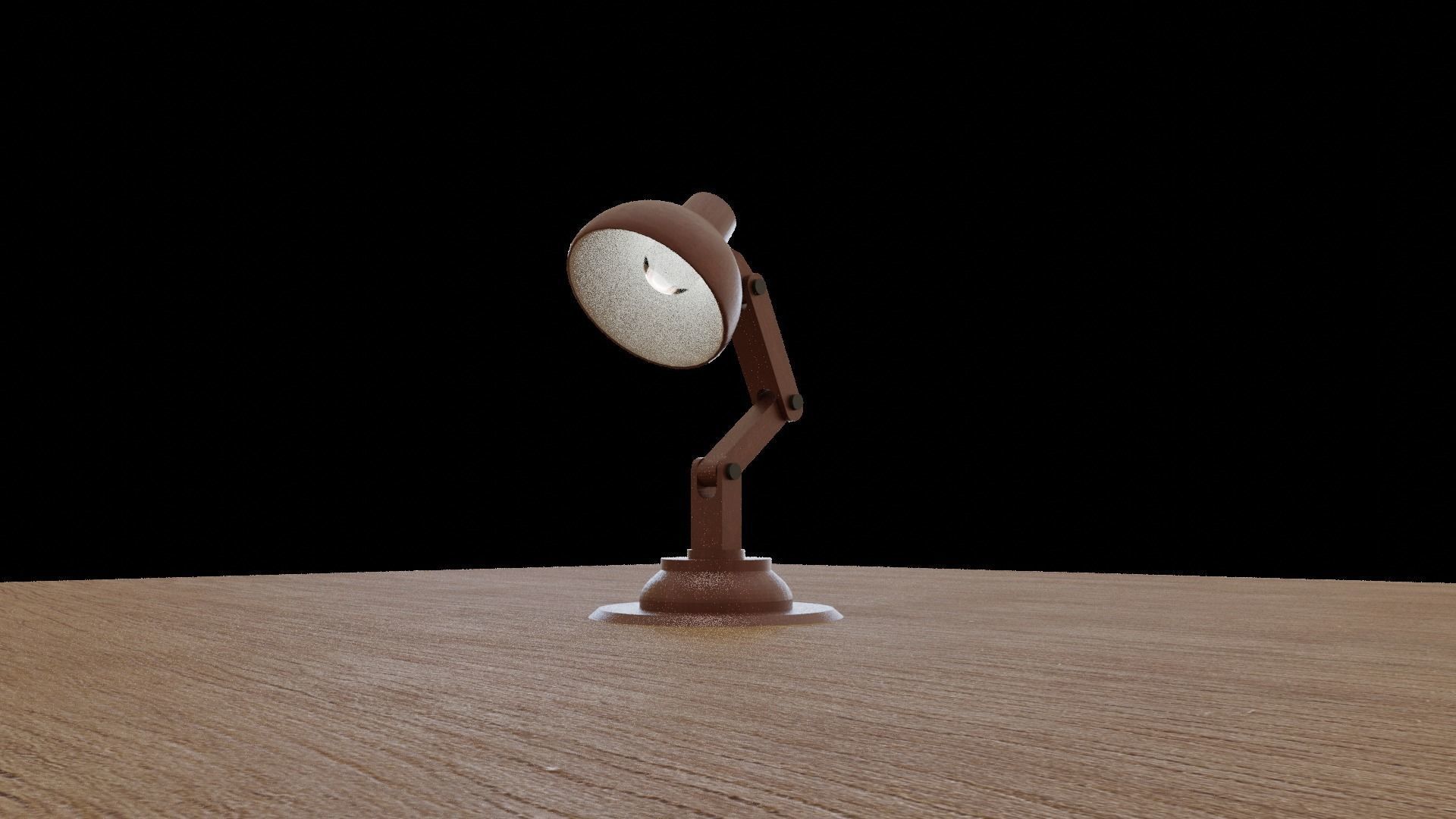Table Lamp fully Rigged Low-poly 3D model_10