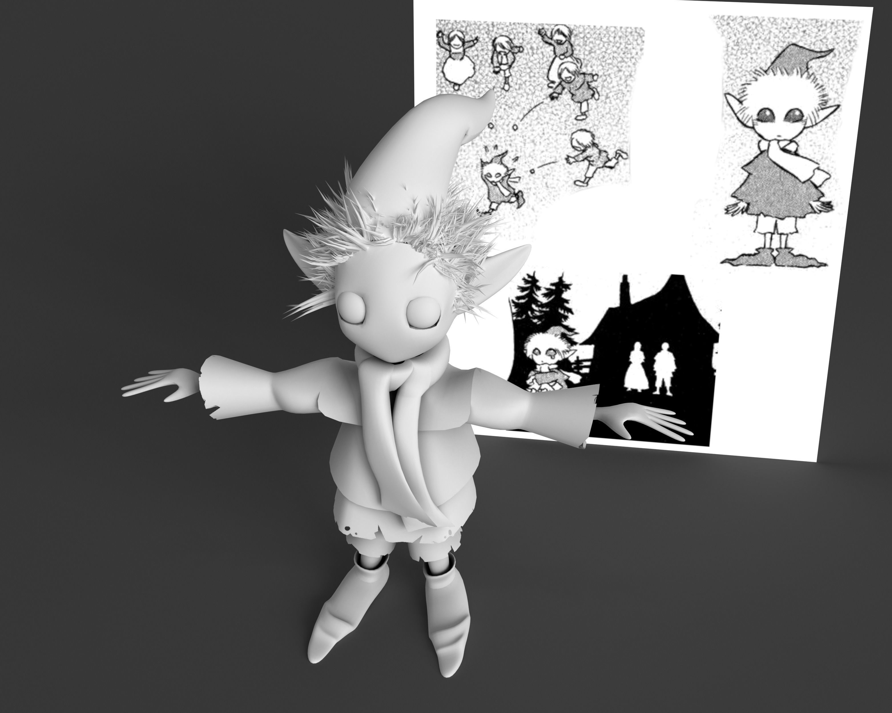 Peekaf The Outcast - Character Low-poly 3D model_3