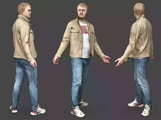 Stylized Man Character  3D model