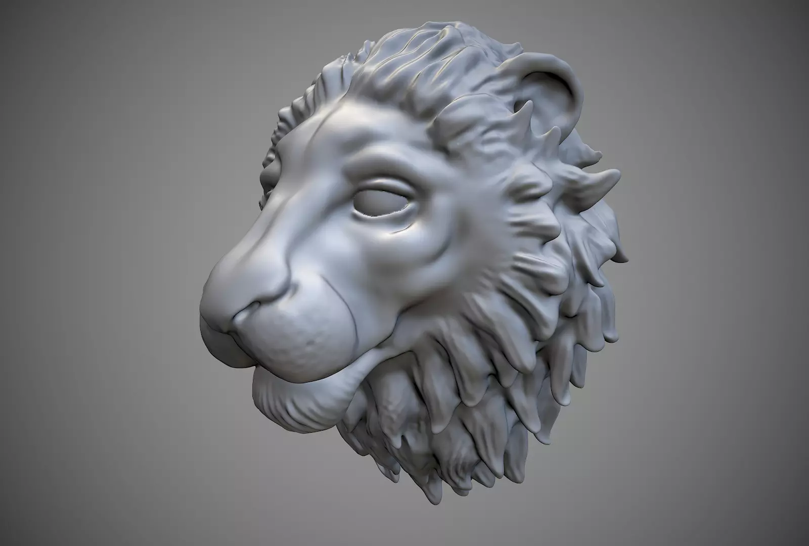 Lion head 3D print model