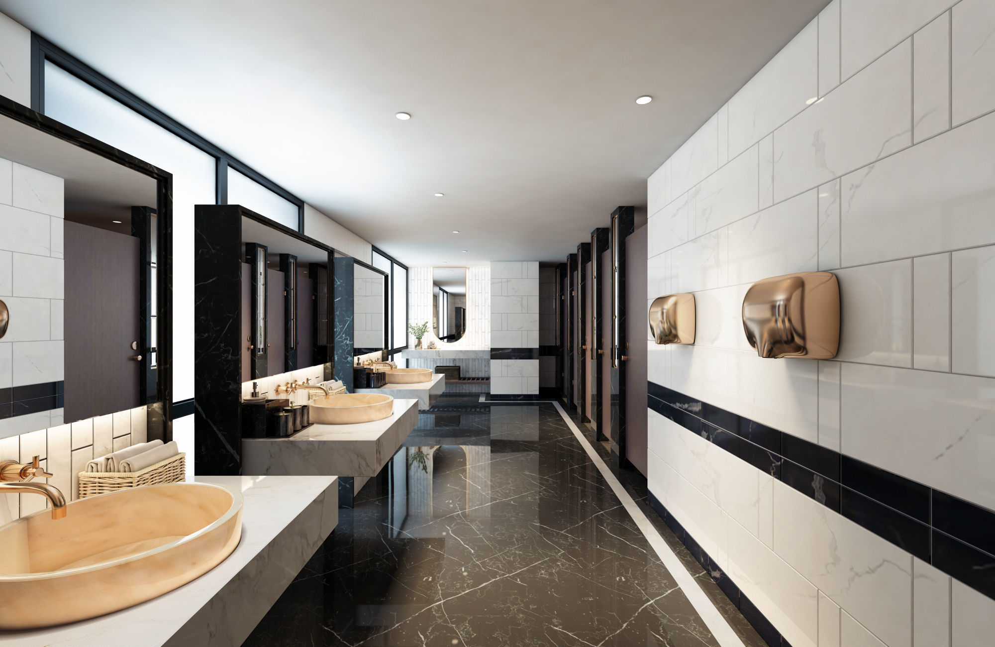 The Hotel Restrooms Design 3D model_2