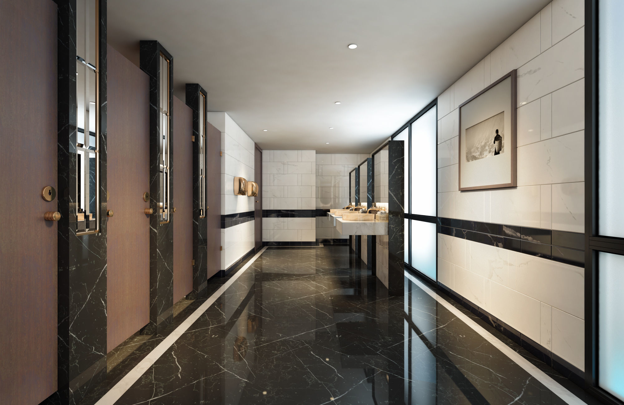The Hotel Restrooms Design 3D model_3