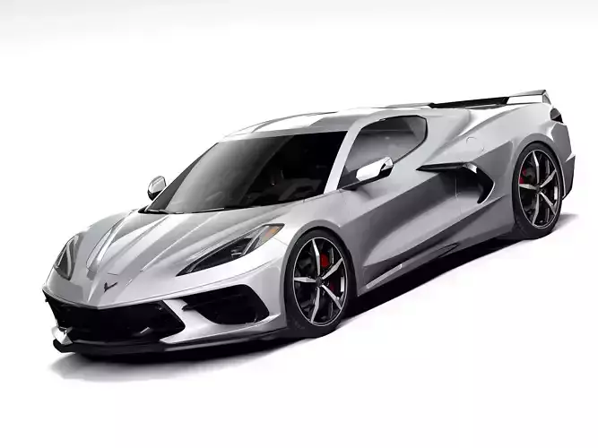 Chevrolet Corvette C8 Stingray 2020 lowpoly