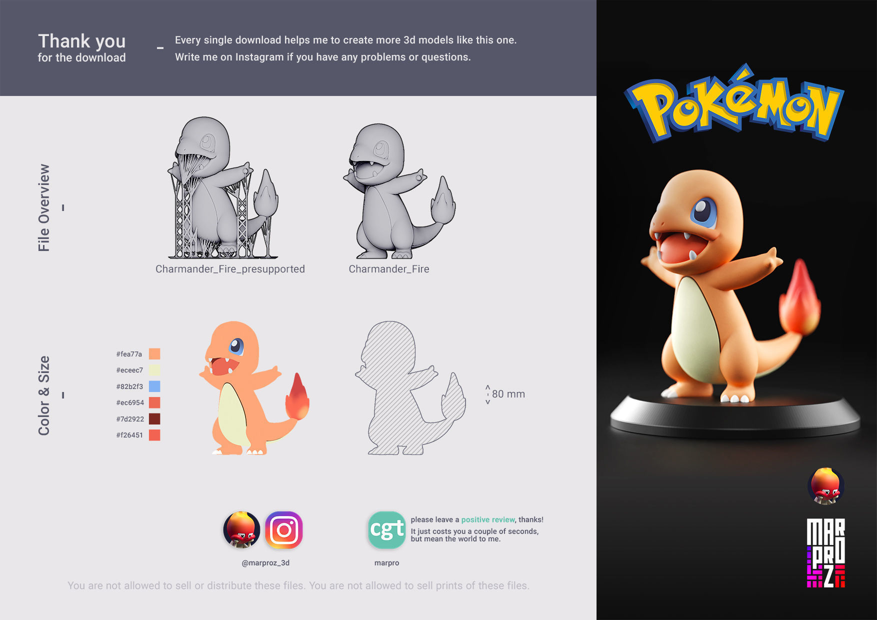 Pokemon - Charmander 3D print model_1