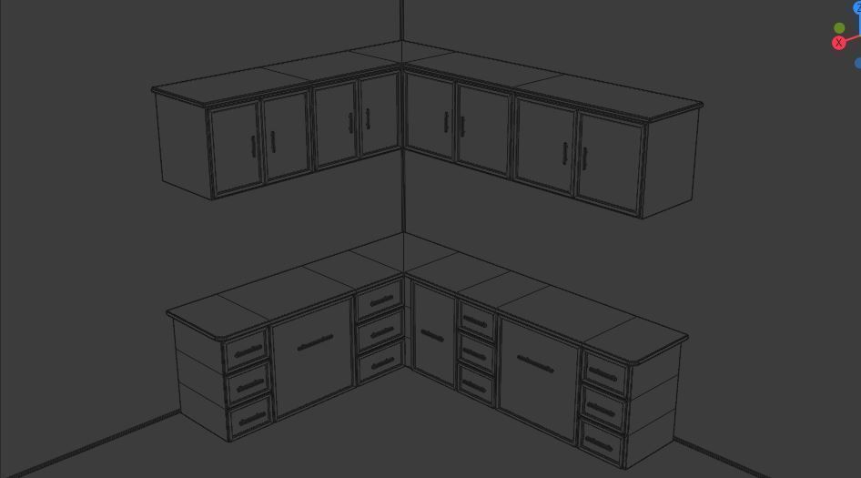 Kitchen Cabinet Free 3D model_4