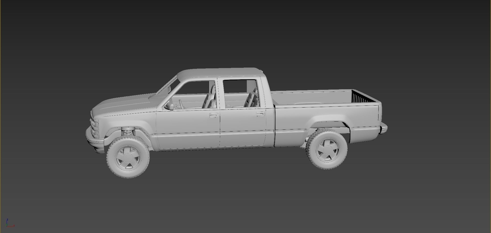 Chevrolet C-K 4th Gen Crew Cab 3D print model_1