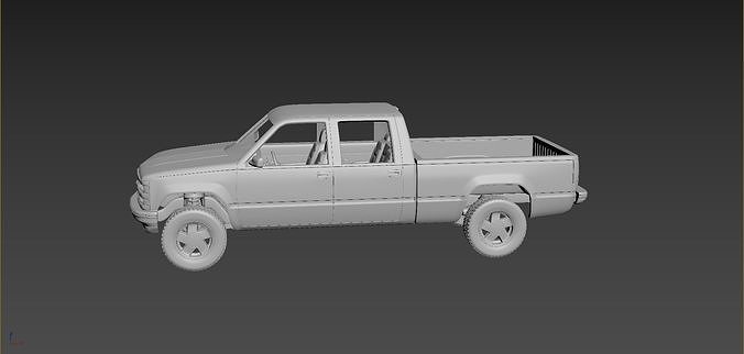 Chevrolet C-K 4th Gen Crew Cab 3D print model 2