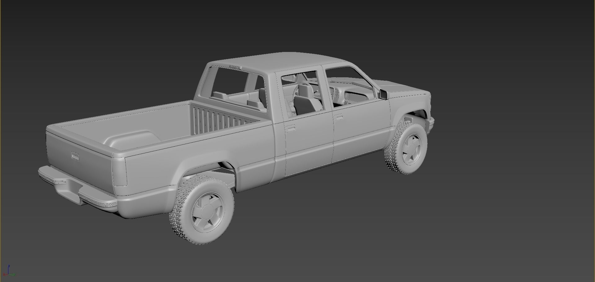 Chevrolet C-K 4th Gen Crew Cab 3D print model_4