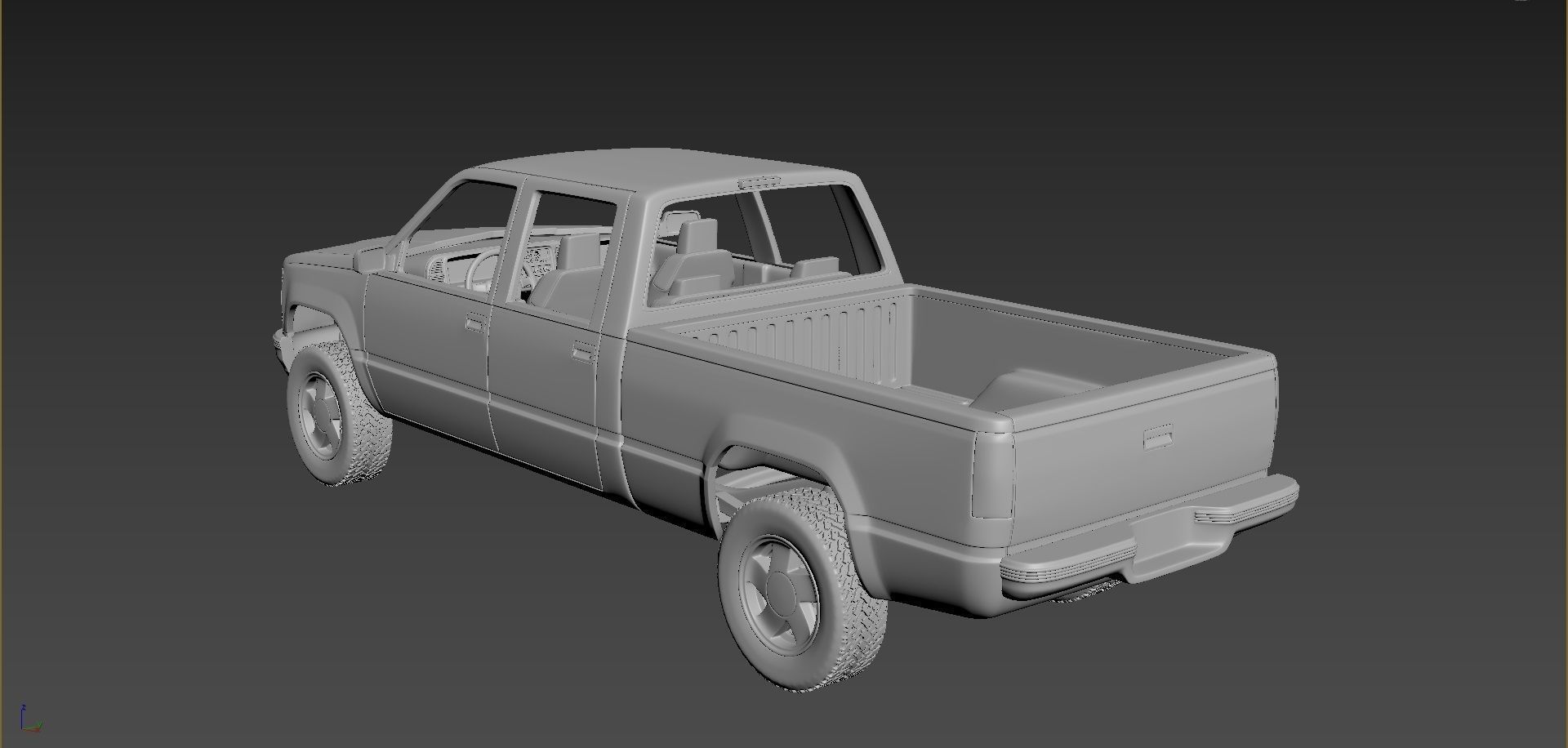 Chevrolet C-K 4th Gen Crew Cab 3D print model_2