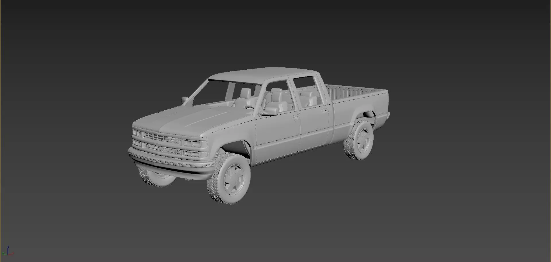 Chevrolet C-K 4th Gen Crew Cab 3D print model_0