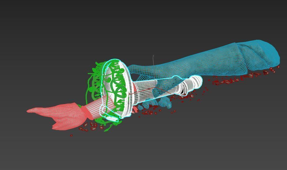 Broken Down Statue Of Libertys Hand and Torch 3D model_9