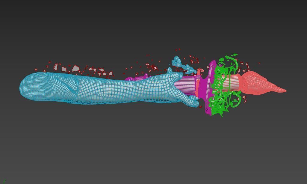 Broken Down Statue Of Libertys Hand and Torch 3D model_12