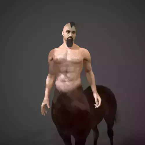 Rigged Centuar Low-poly 3D model