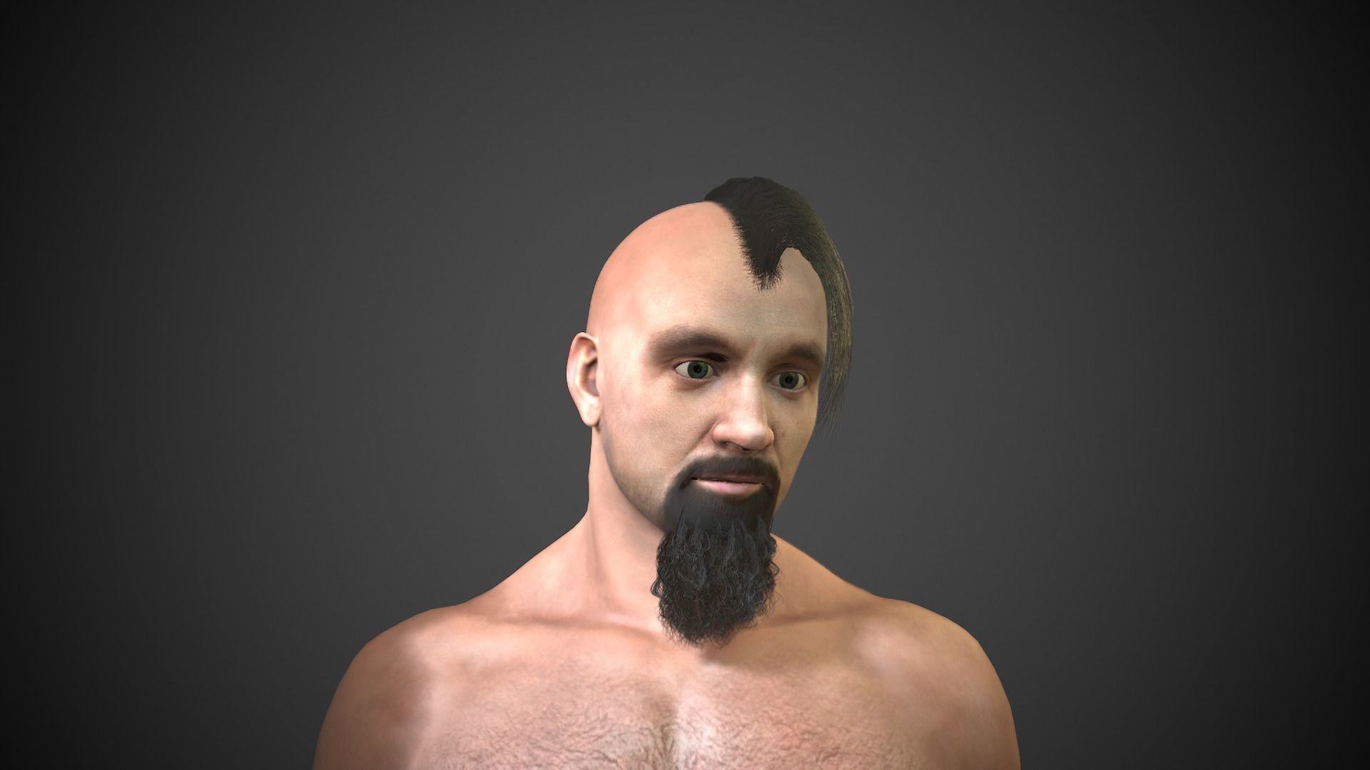 Rigged Centuar Low-poly 3D model_10