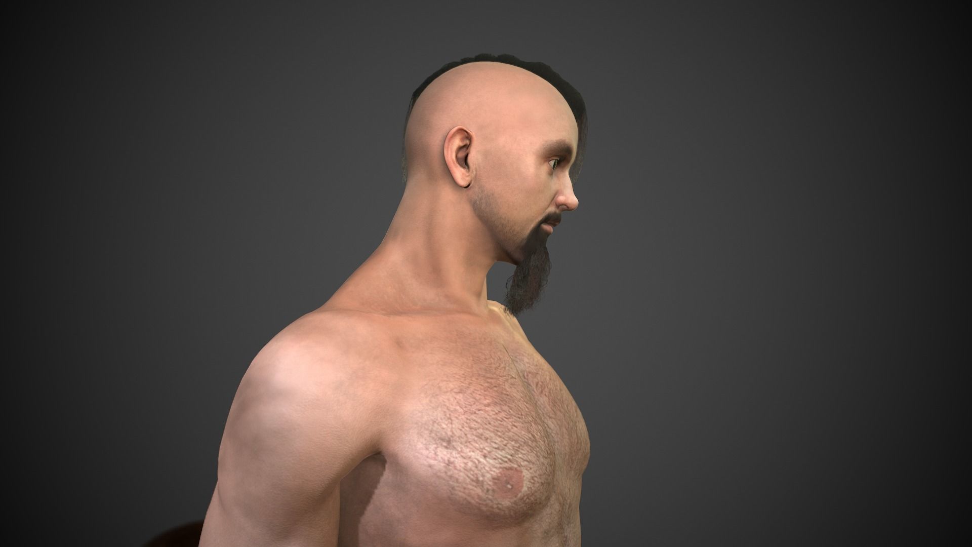 Rigged Centuar Low-poly 3D model_9