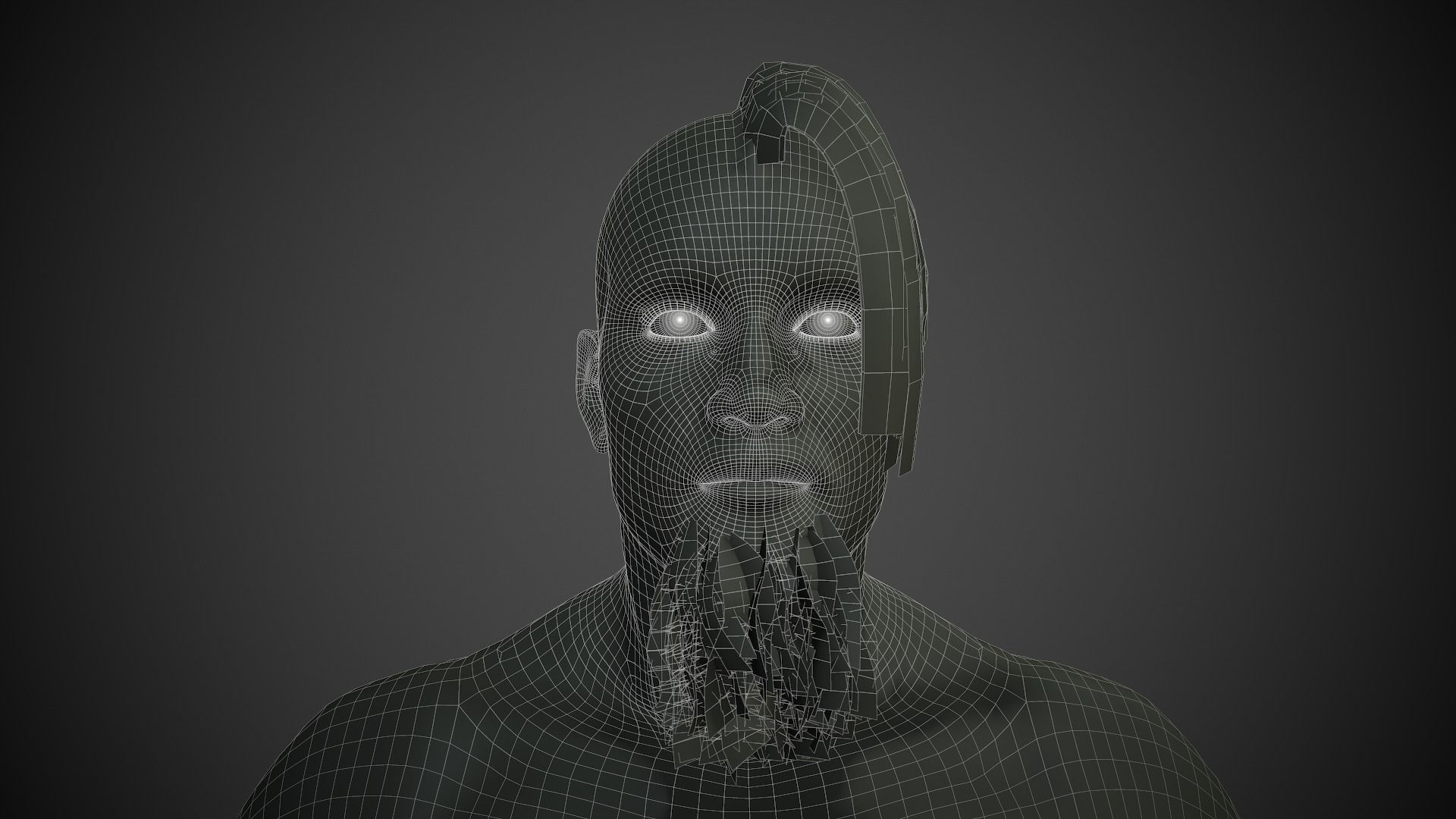 Rigged Centuar Low-poly 3D model_21