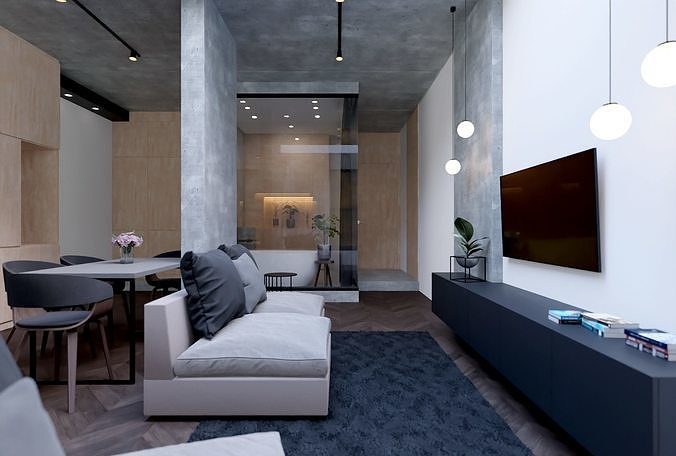 Modern Interior Scene 3D model