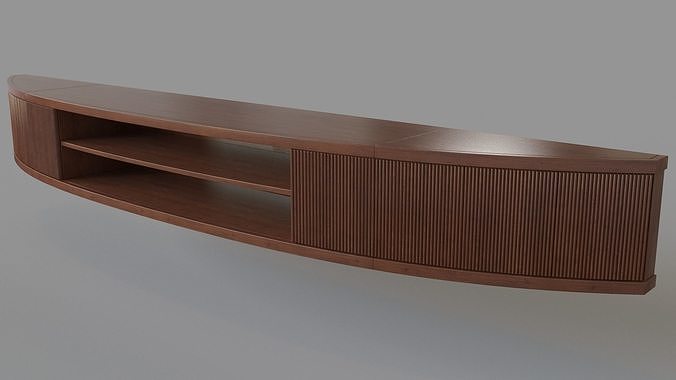 Floating TV Stand Mid Century 3D model