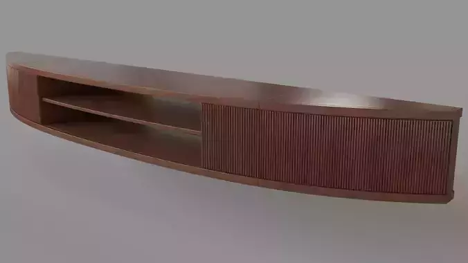 Floating TV Stand Mid Century 3D model
