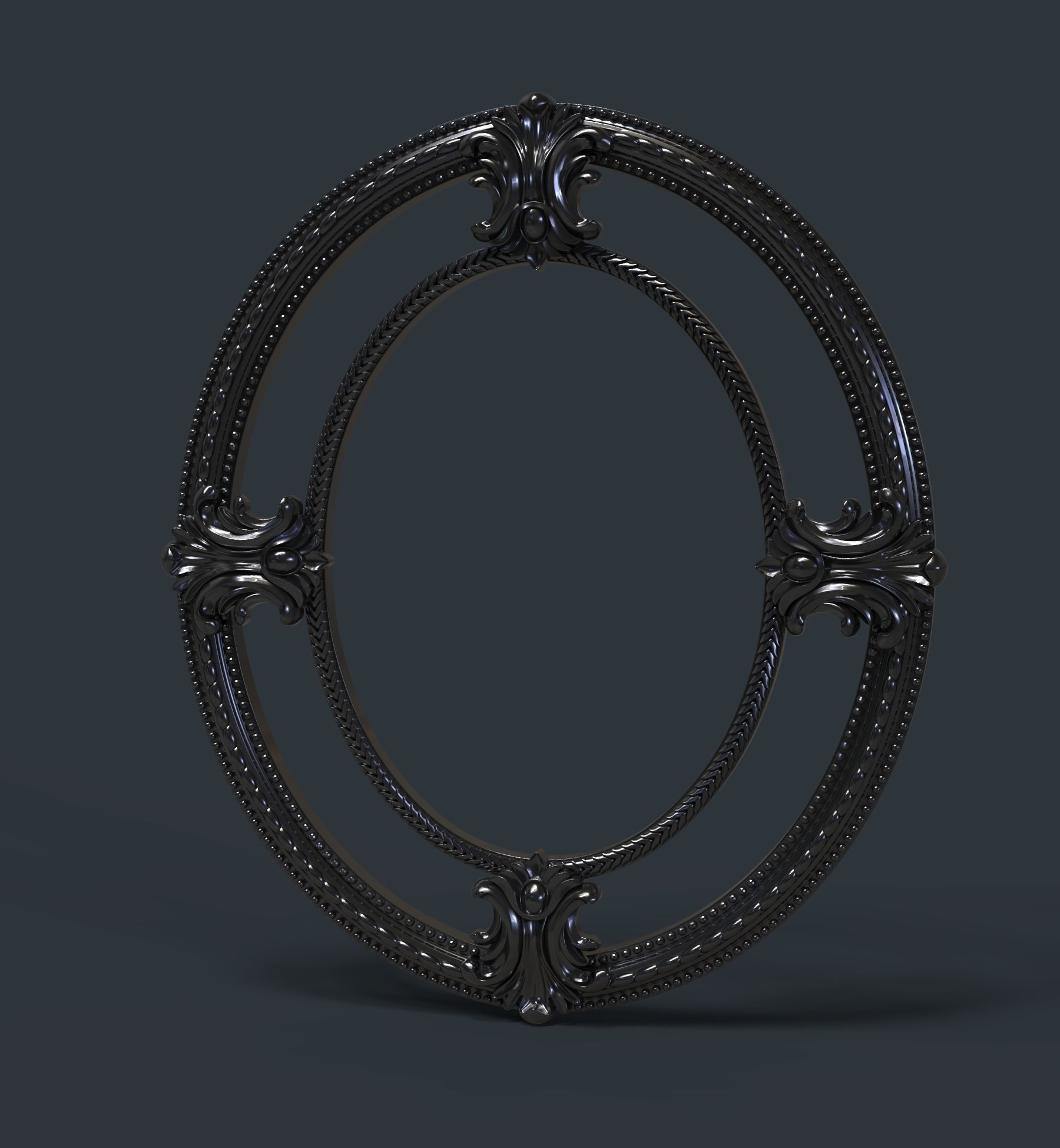 mirror frame 3D model_5