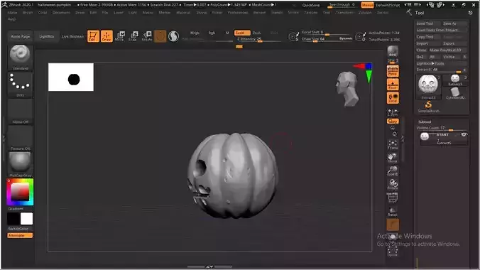 Halloween pumpkin 3D print model
