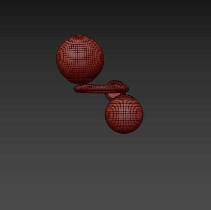 modern style wall lamp 3D model_2