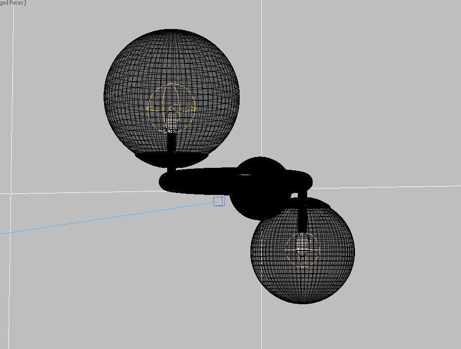 modern style wall lamp 3D model_3