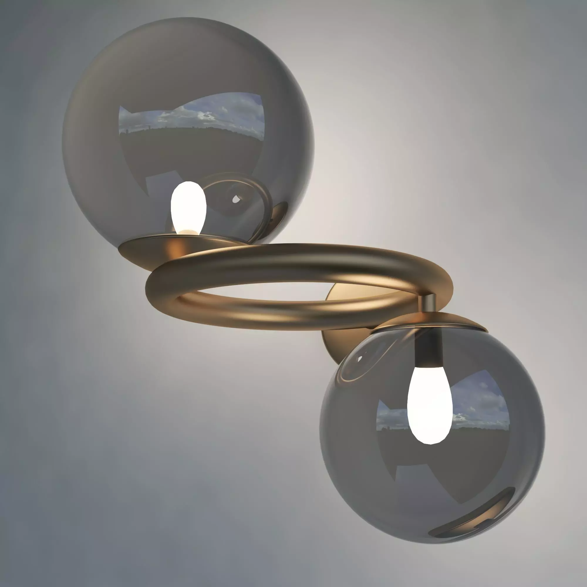 modern style wall lamp 3D model_0