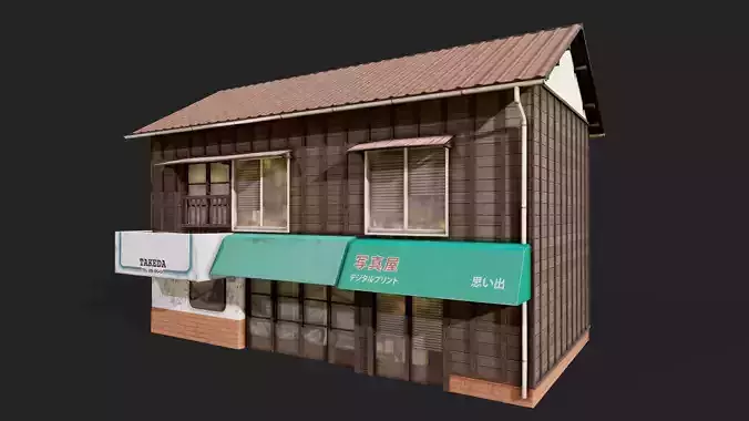 Kyoto Style House Low-poly 3D model