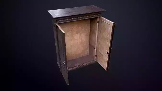 Vintage Wardrobe PBR Game-Ready