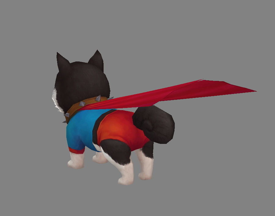 Cartoon puppy - Super Dog Low-poly 3D model_3