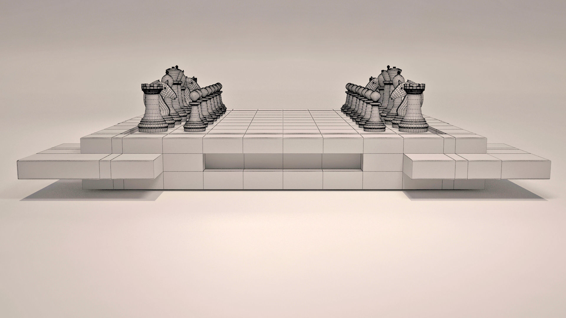 3D Chess Future Low-poly 3D model_13