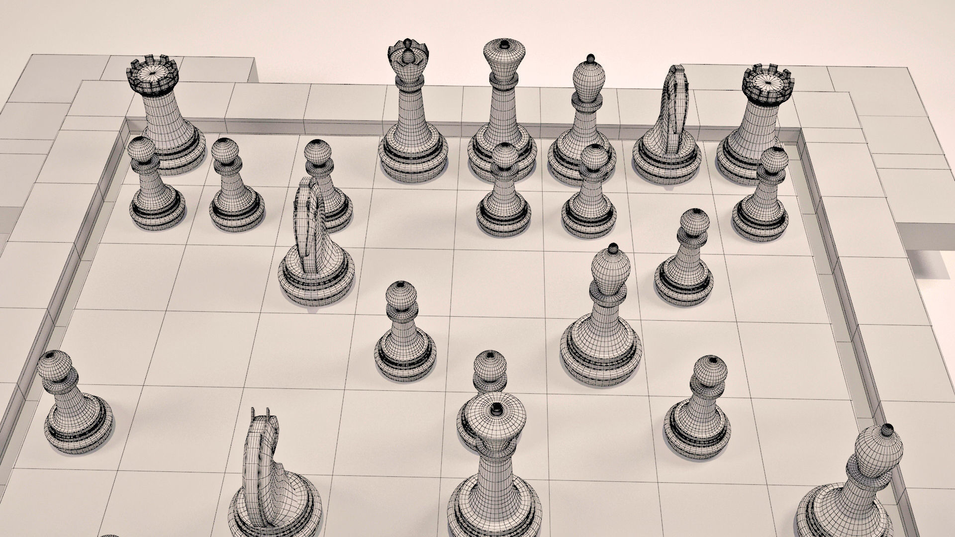 3D Chess Future Low-poly 3D model_11