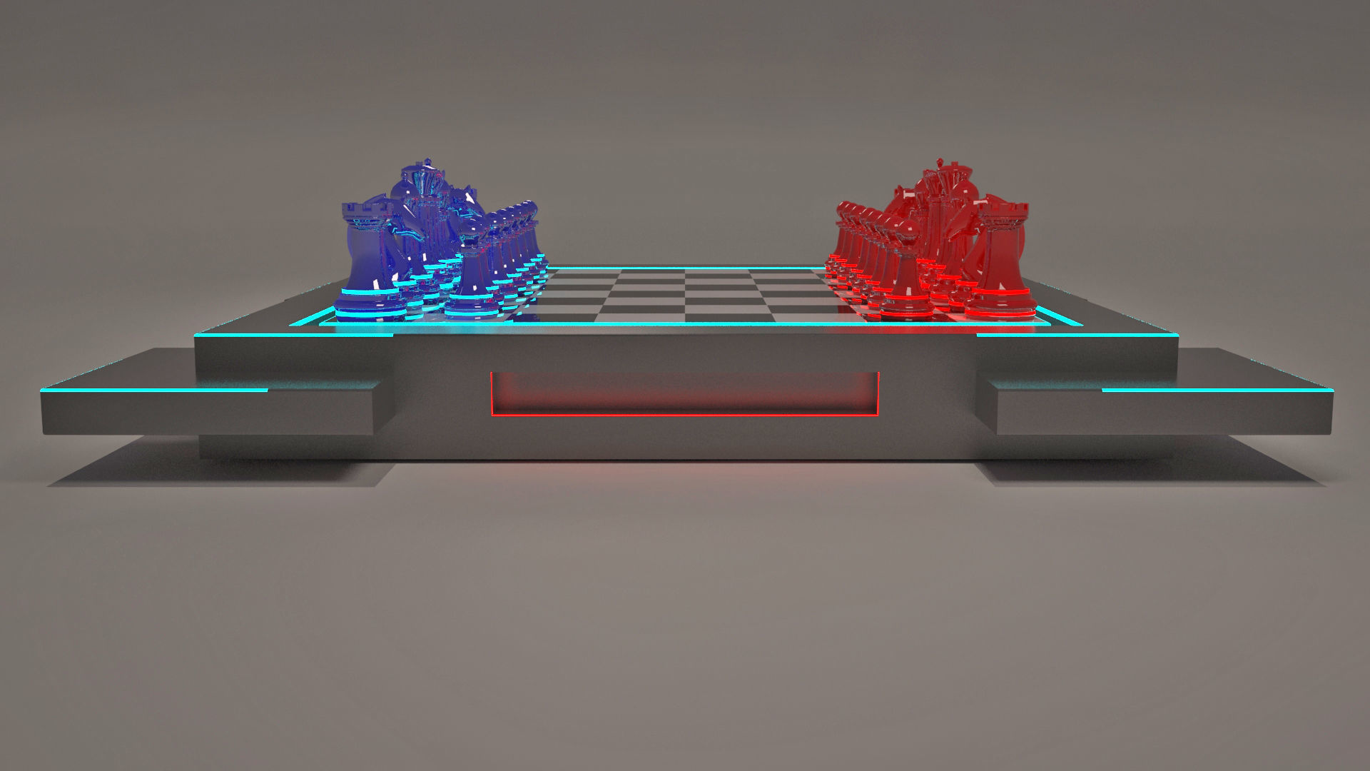 3D Chess Future Low-poly 3D model_12