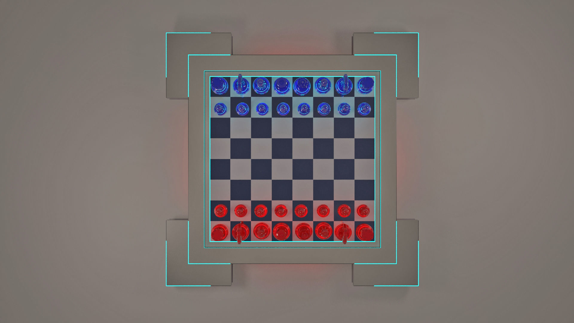 3D Chess Future Low-poly 3D model_6