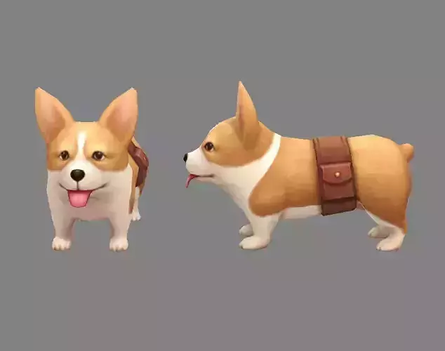 Cartoon puppy - Corgi - baby dog