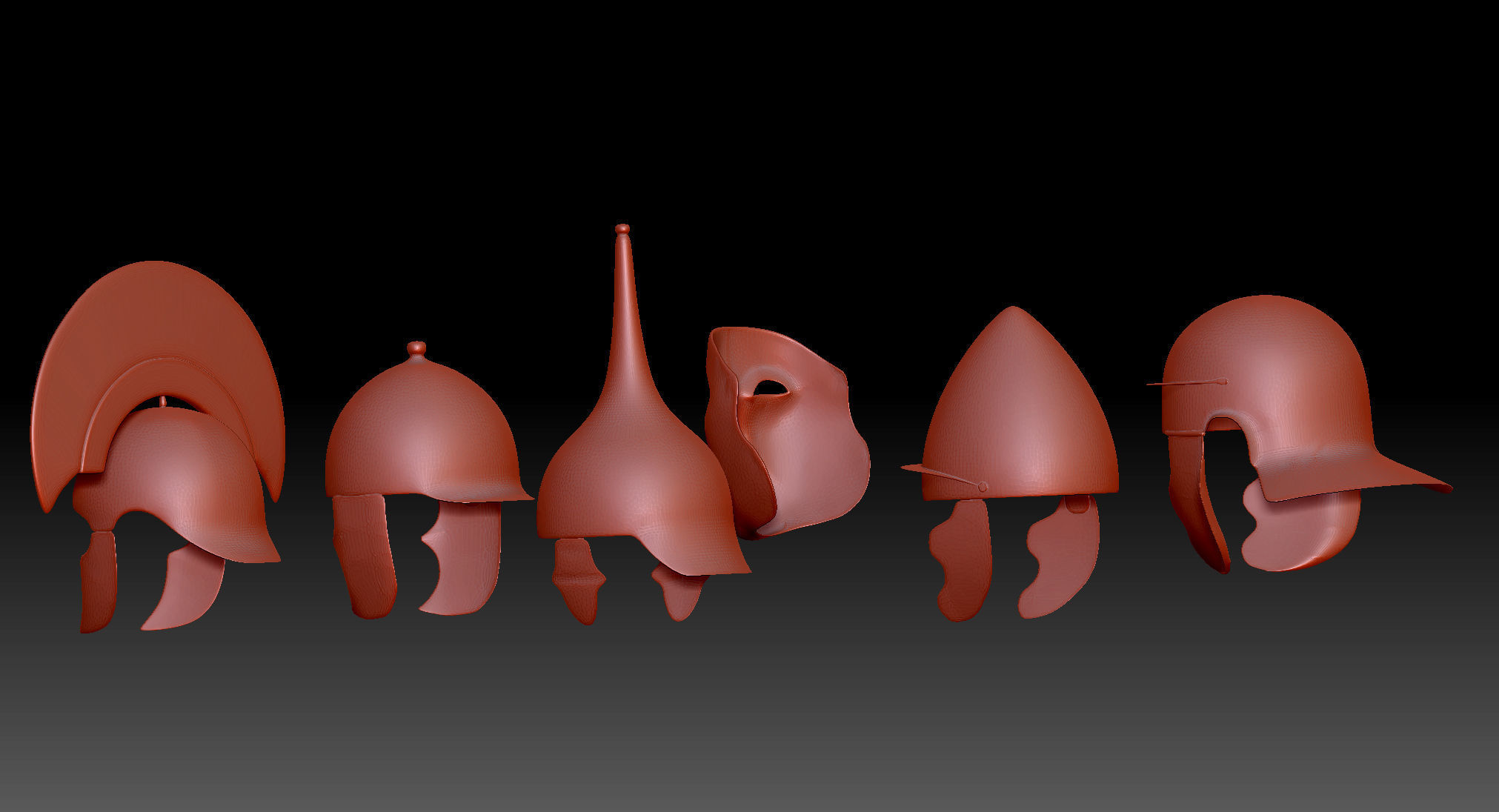 18 Roman Helmets for legionary centurion soldiers and warriors 3D print model_6