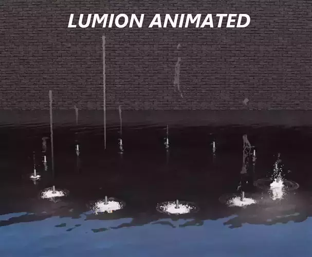 Lumion fountain - animated
