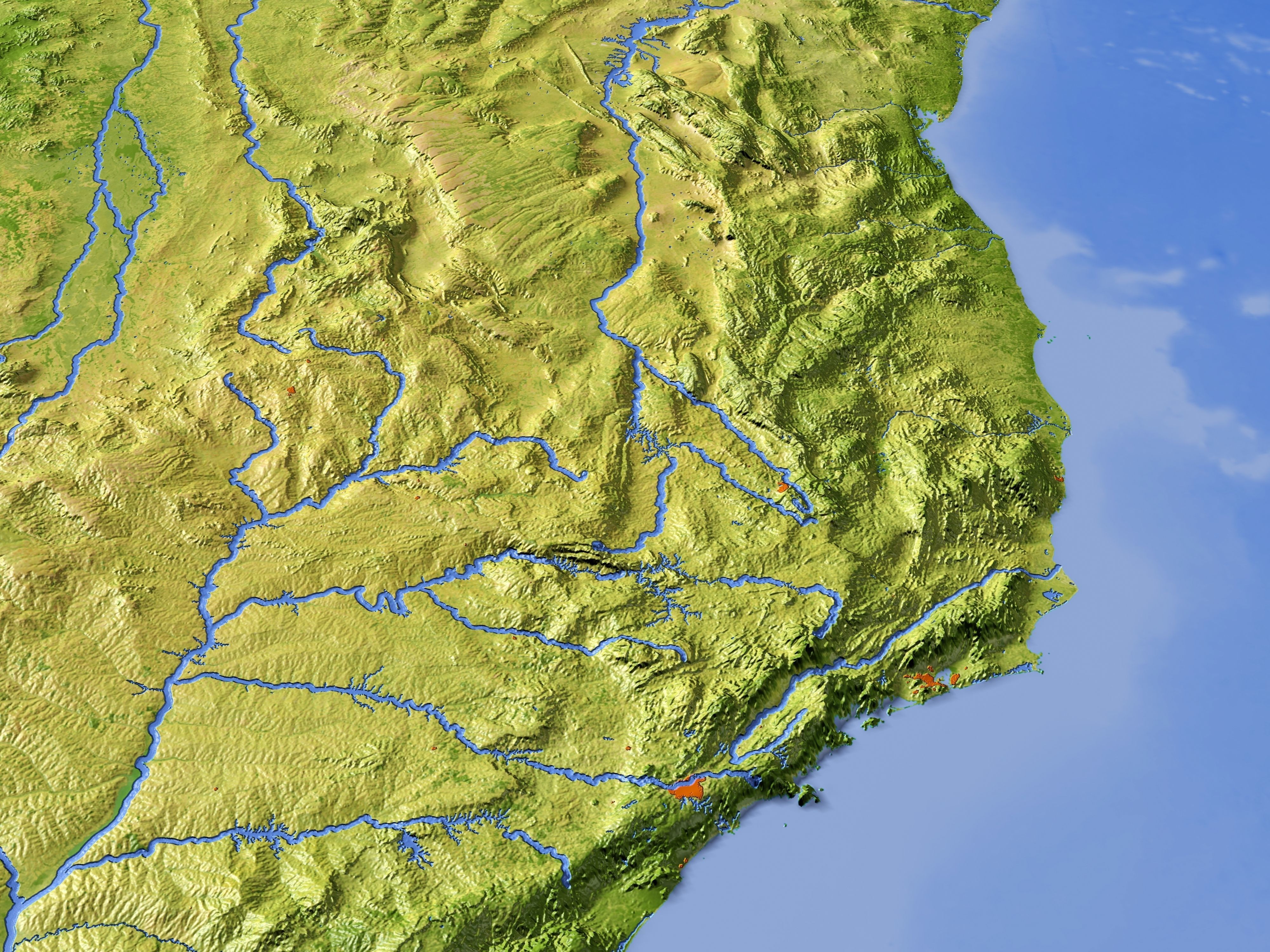 Brazil High resolution 3D relief maps 3D model_4