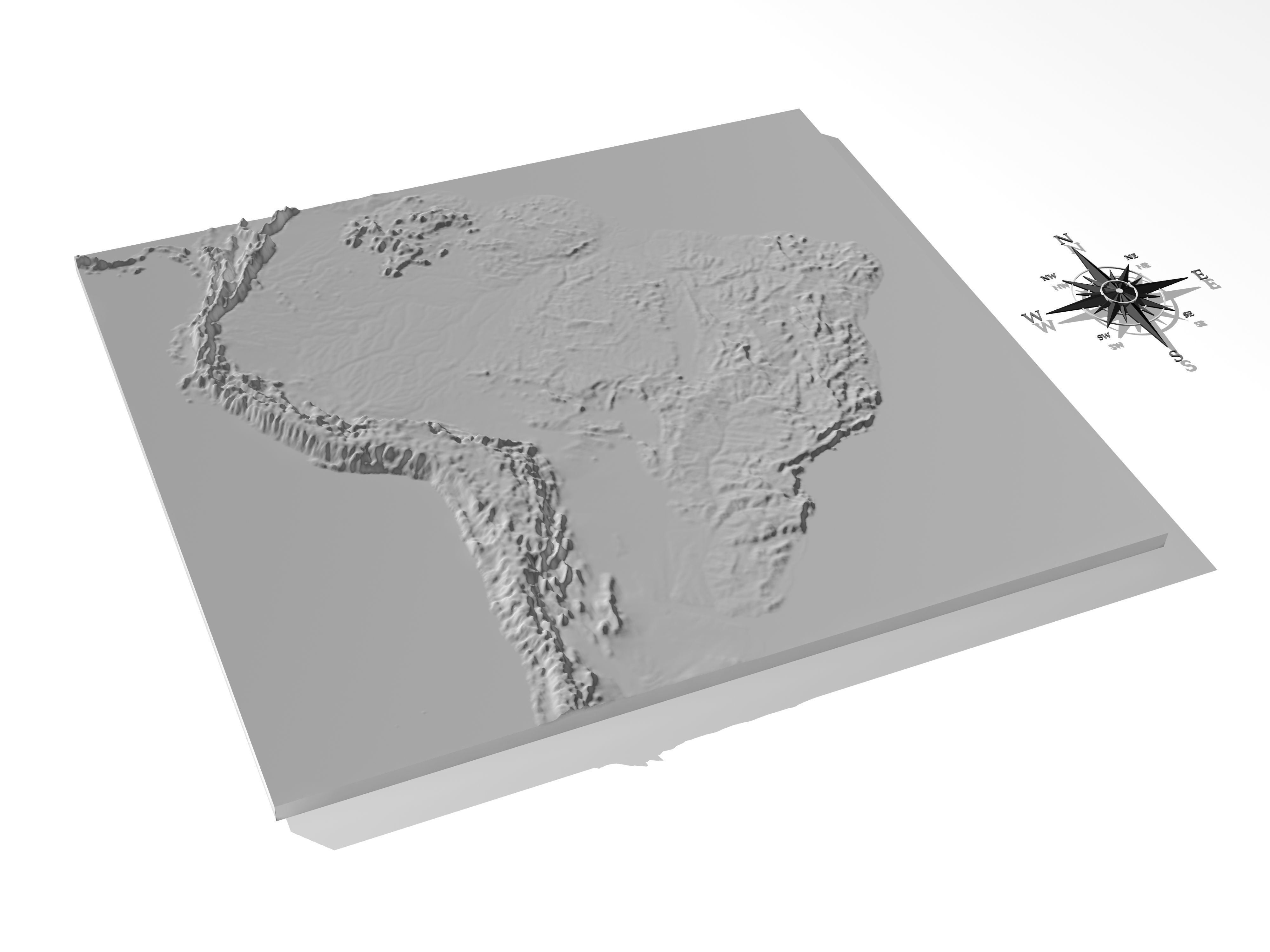 Brazil High resolution 3D relief maps 3D model_10