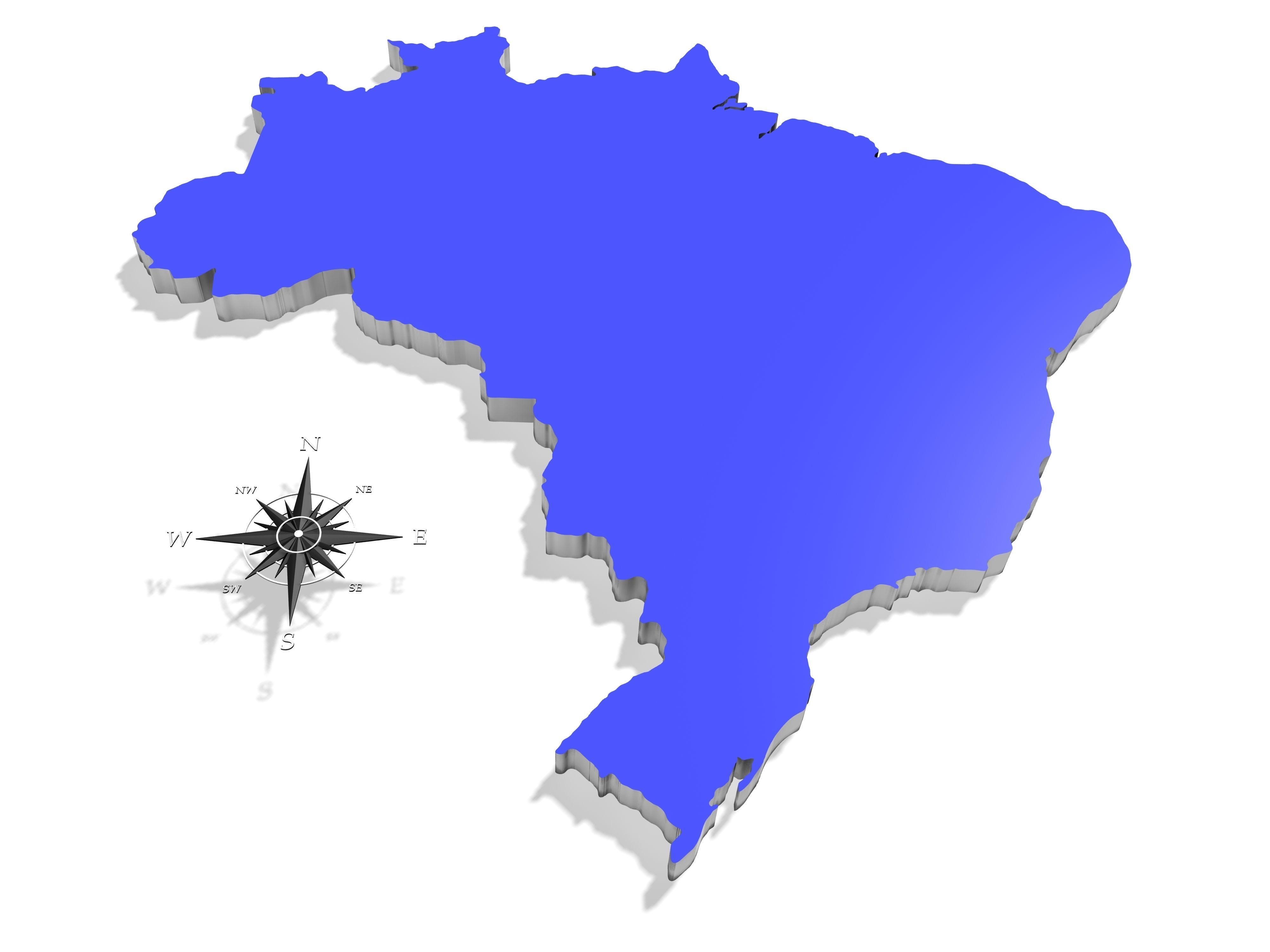 Brazil High resolution 3D relief maps 3D model_16