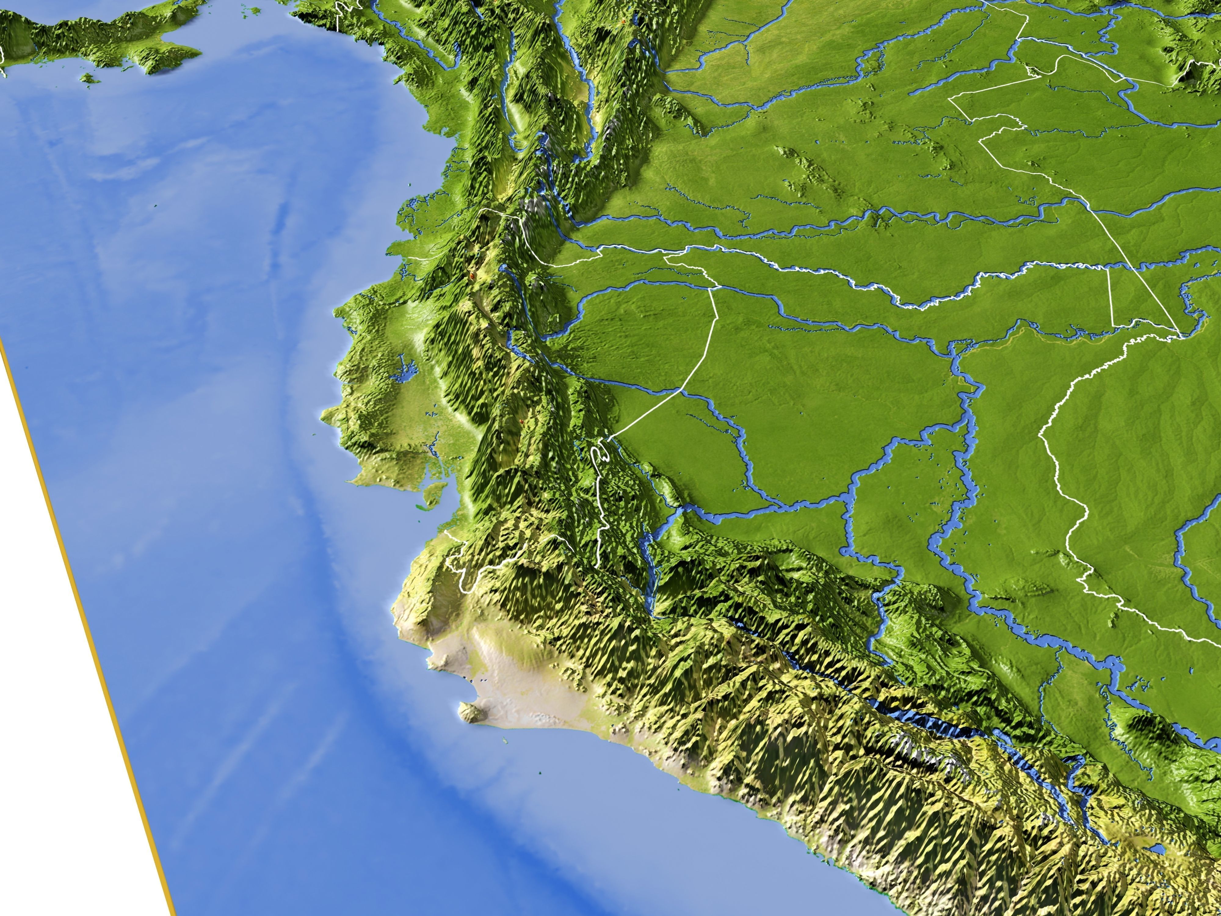 Brazil High resolution 3D relief maps 3D model_5