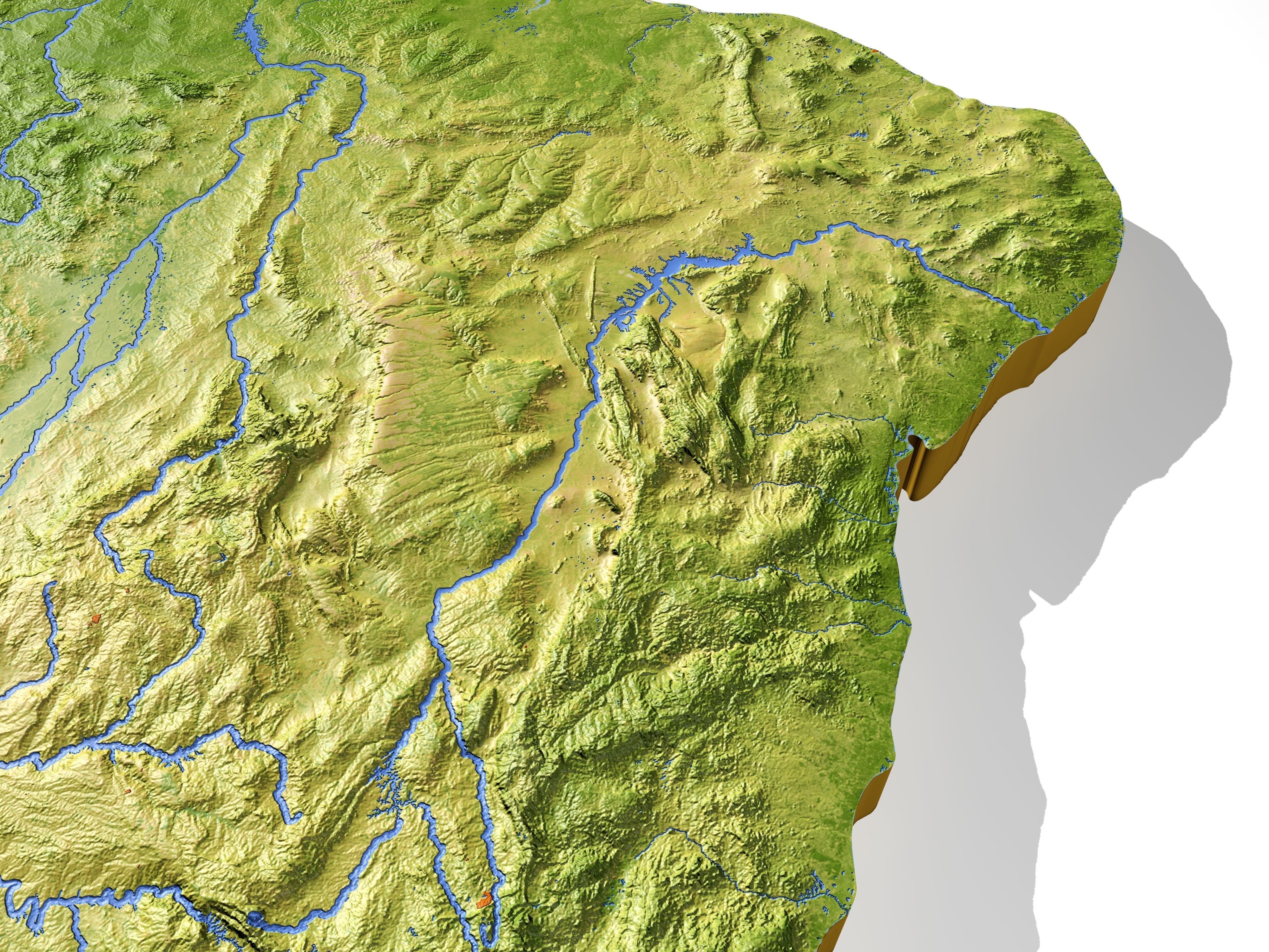 Brazil High resolution 3D relief maps 3D model_13