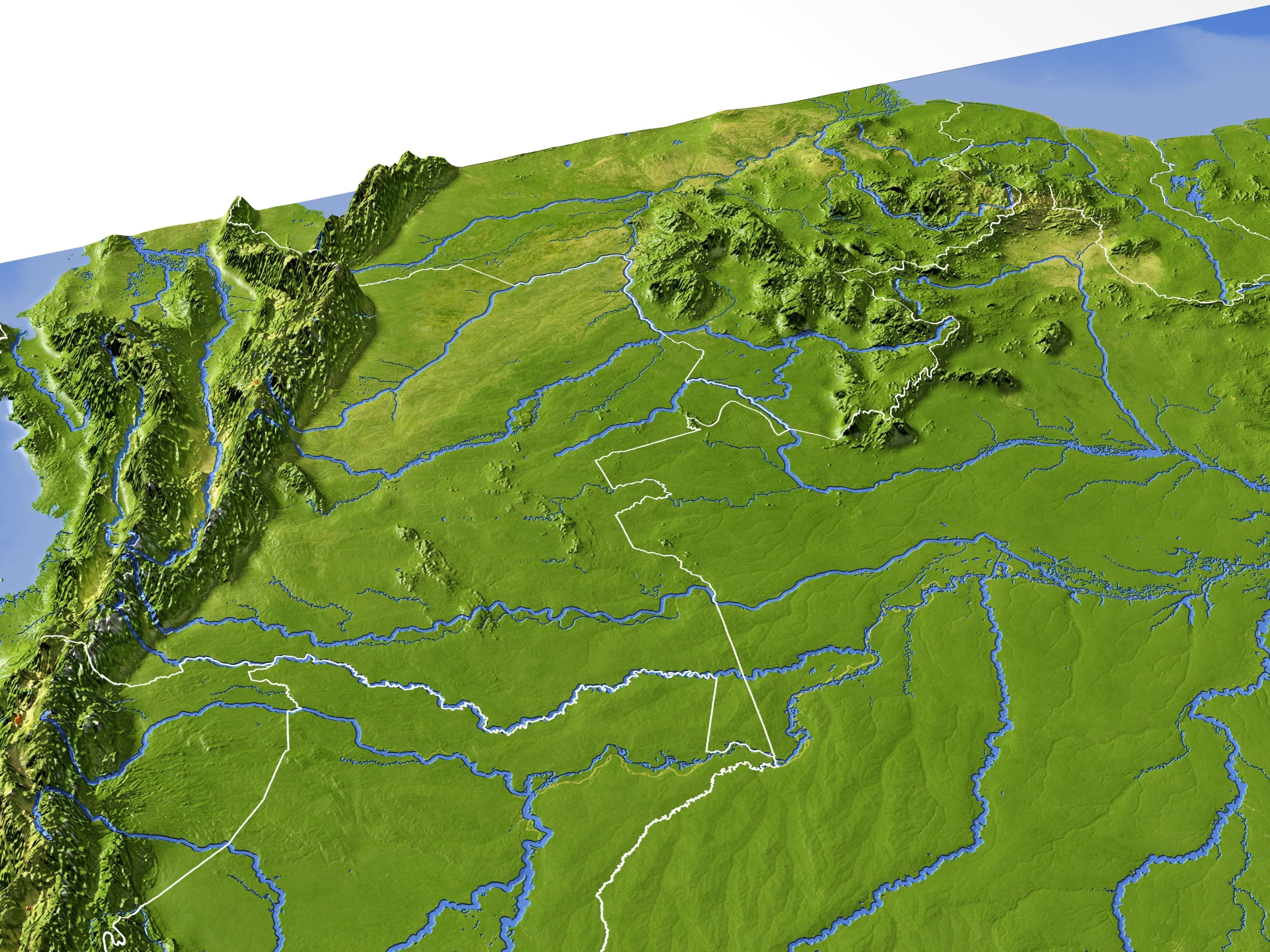 Brazil High resolution 3D relief maps 3D model_6